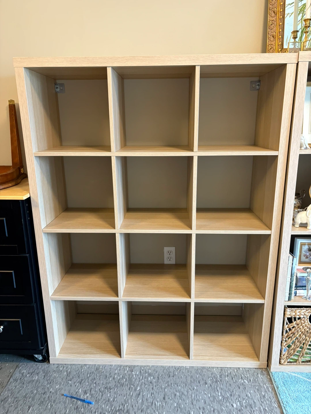IKEA Kallax Shelf Unit - White Stained Oak Effect