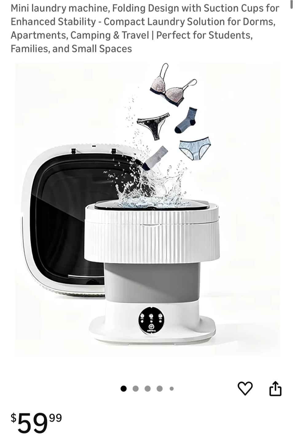 Portable Washing Machine - 10L Capacity