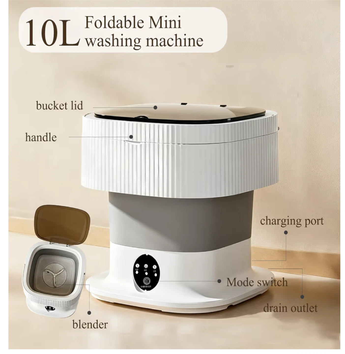 Portable Washing Machine - 10L Capacity - photo 5