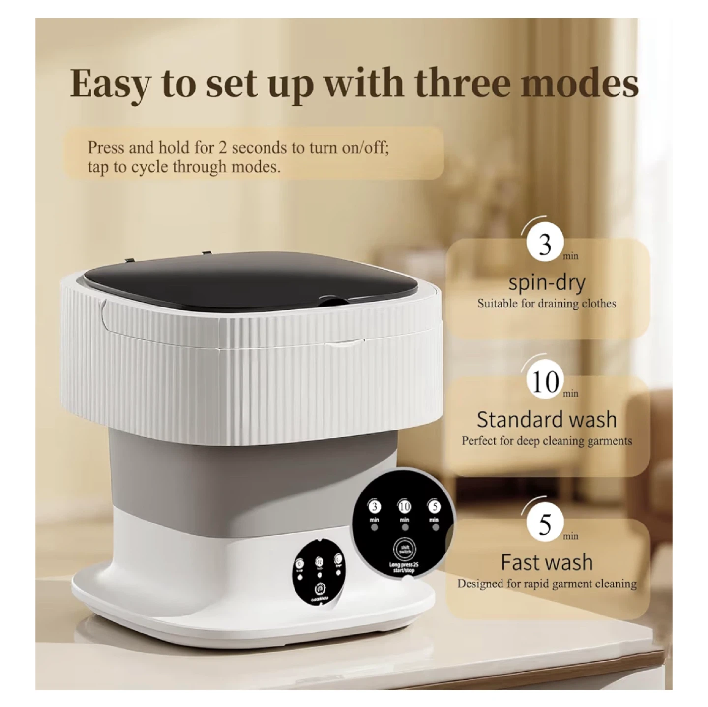Portable Washing Machine - 10L Capacity - photo 2
