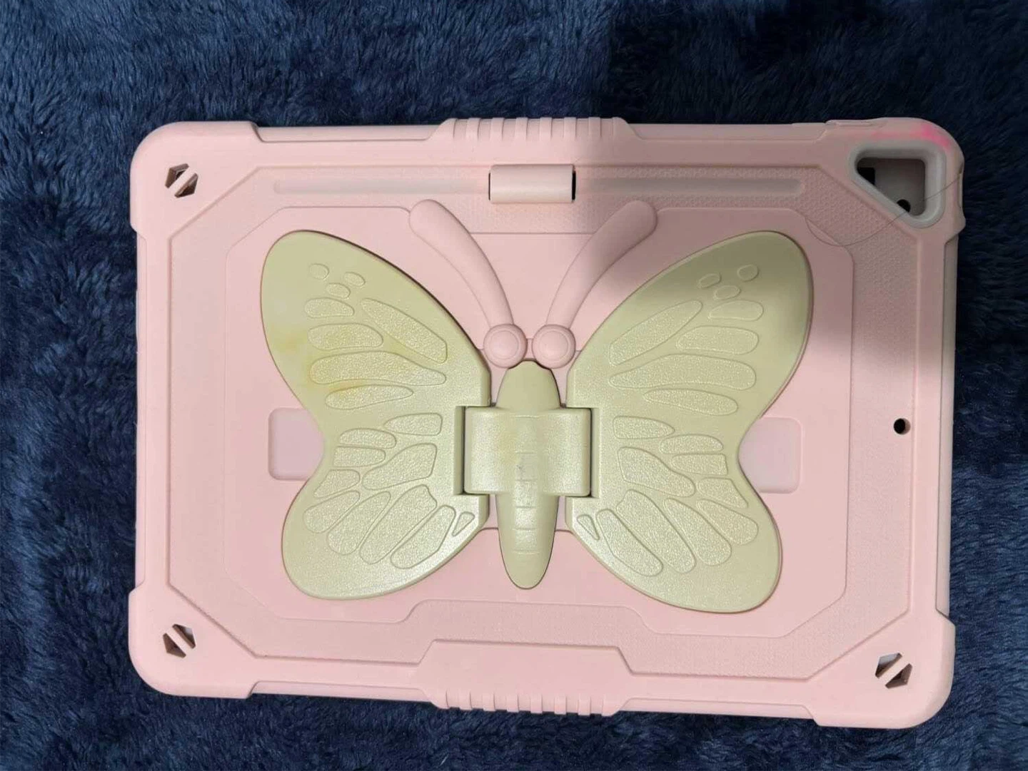 10" Pink Butterfly iPad Case with Stand & pen holder