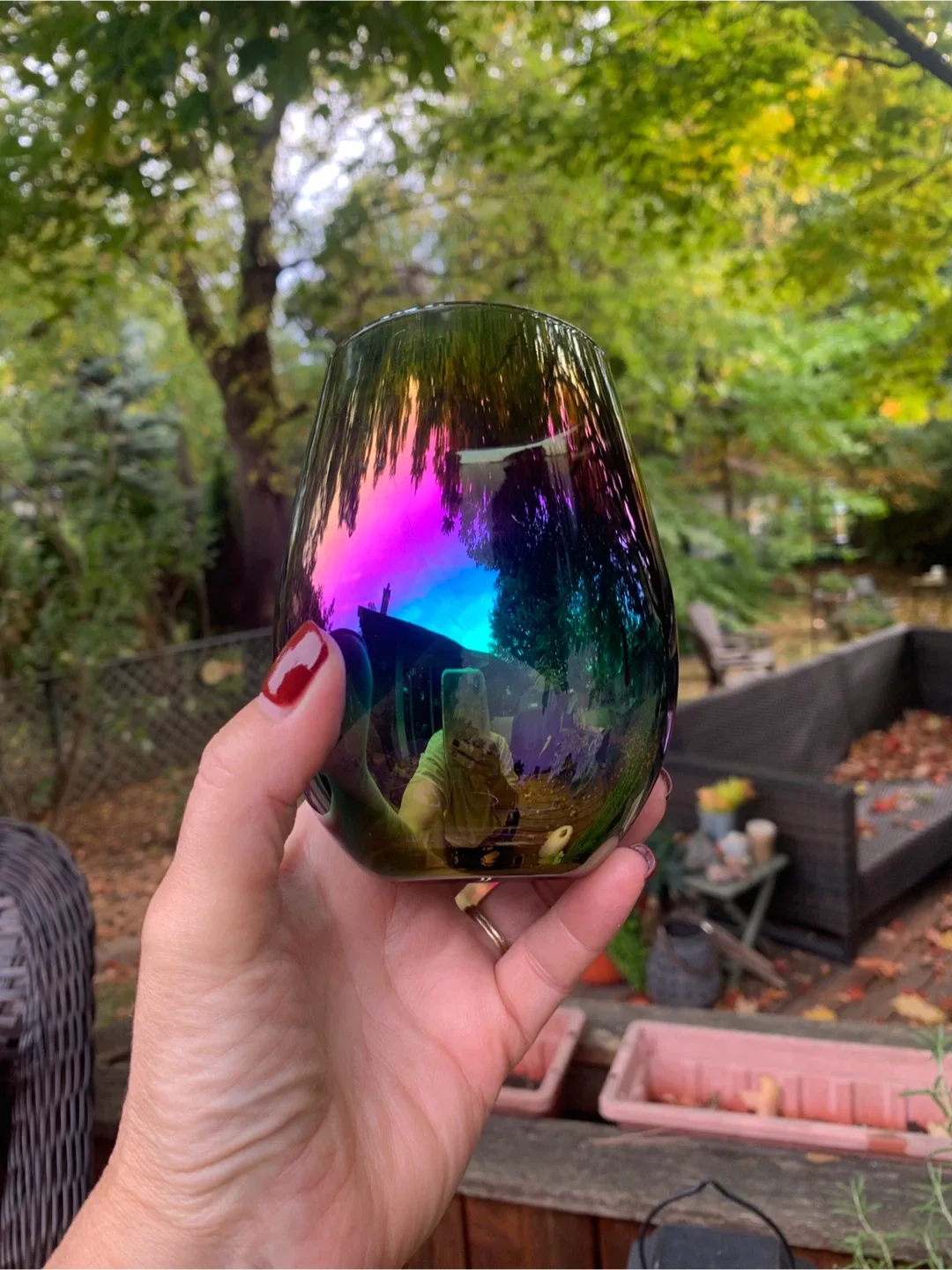 Iridescent Stemless Wine Glasses - Set of 2 image indicator(6)