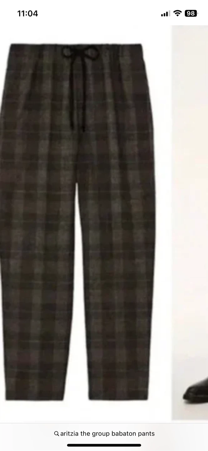 Aritzia Babaton Plaid Pants - Size S - photo 2