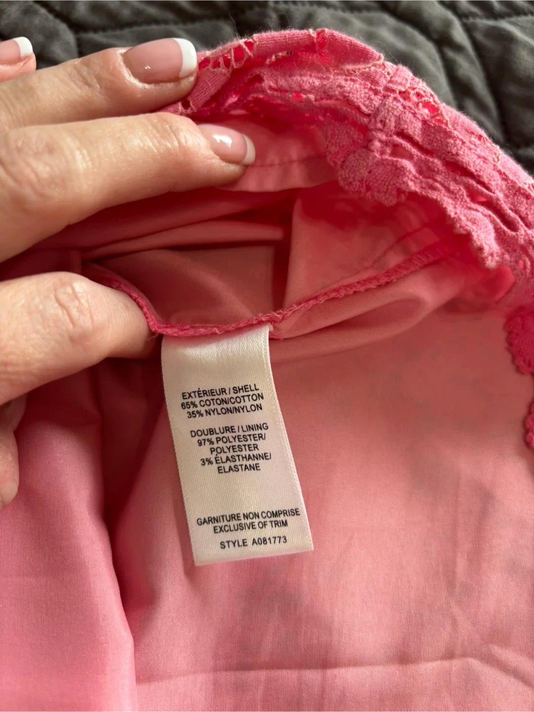 Chic by Jacob Pink Lace Dress - Size M/M image indicator(6)