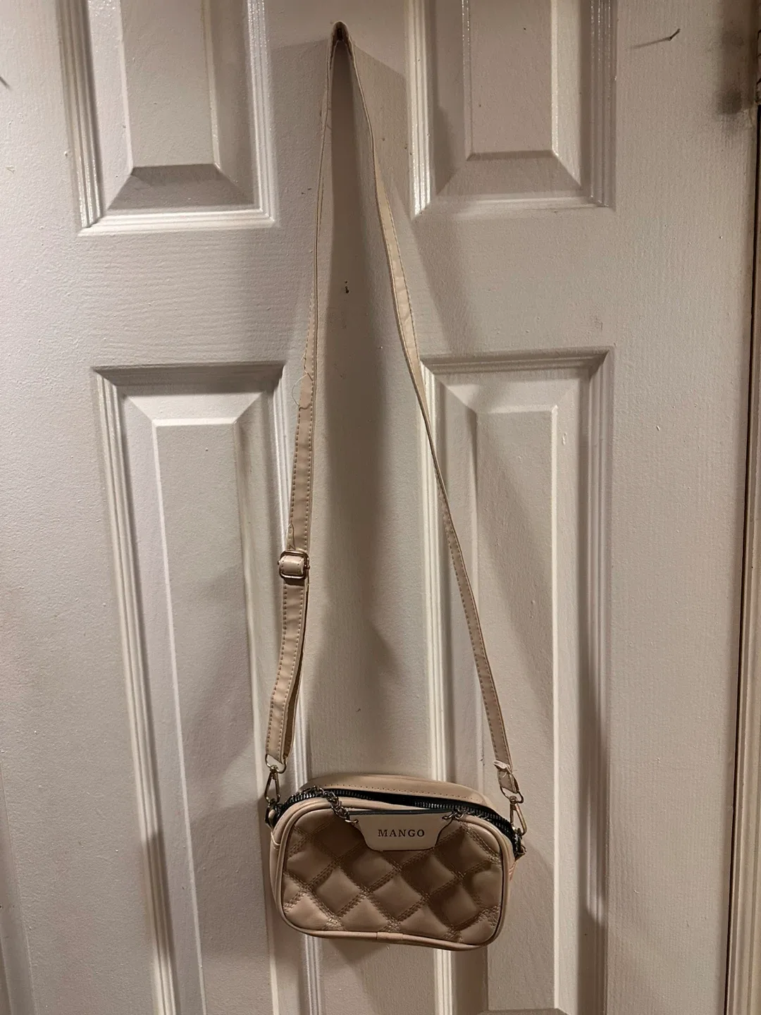 Mango Quilted Crossbody Bag - Beige thumbnail