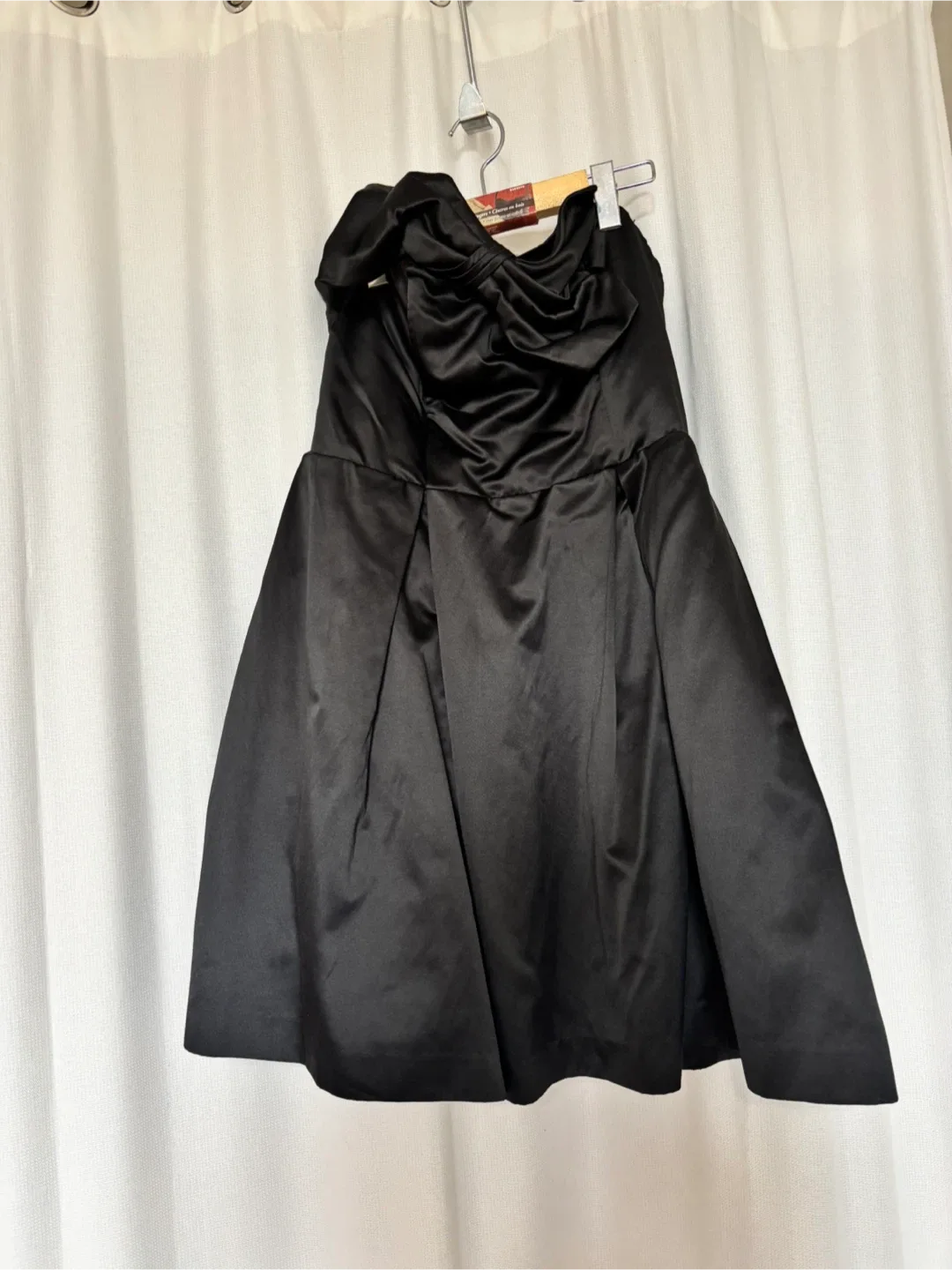 Kate Young Black Strapless Bow Dress with pockets. Size 12. image indicator(5)
