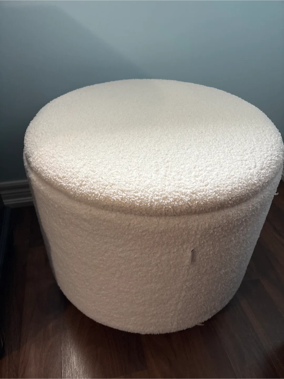 White Sherpa Ottoman thumbnail