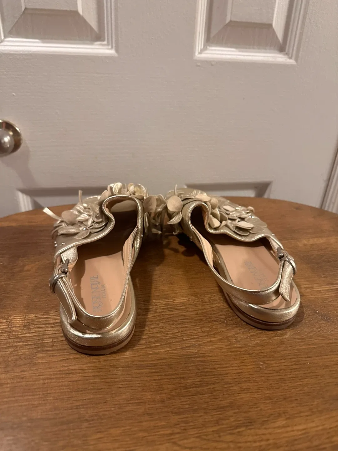 Rose Noire Italia Gold Sandals image indicator(4)