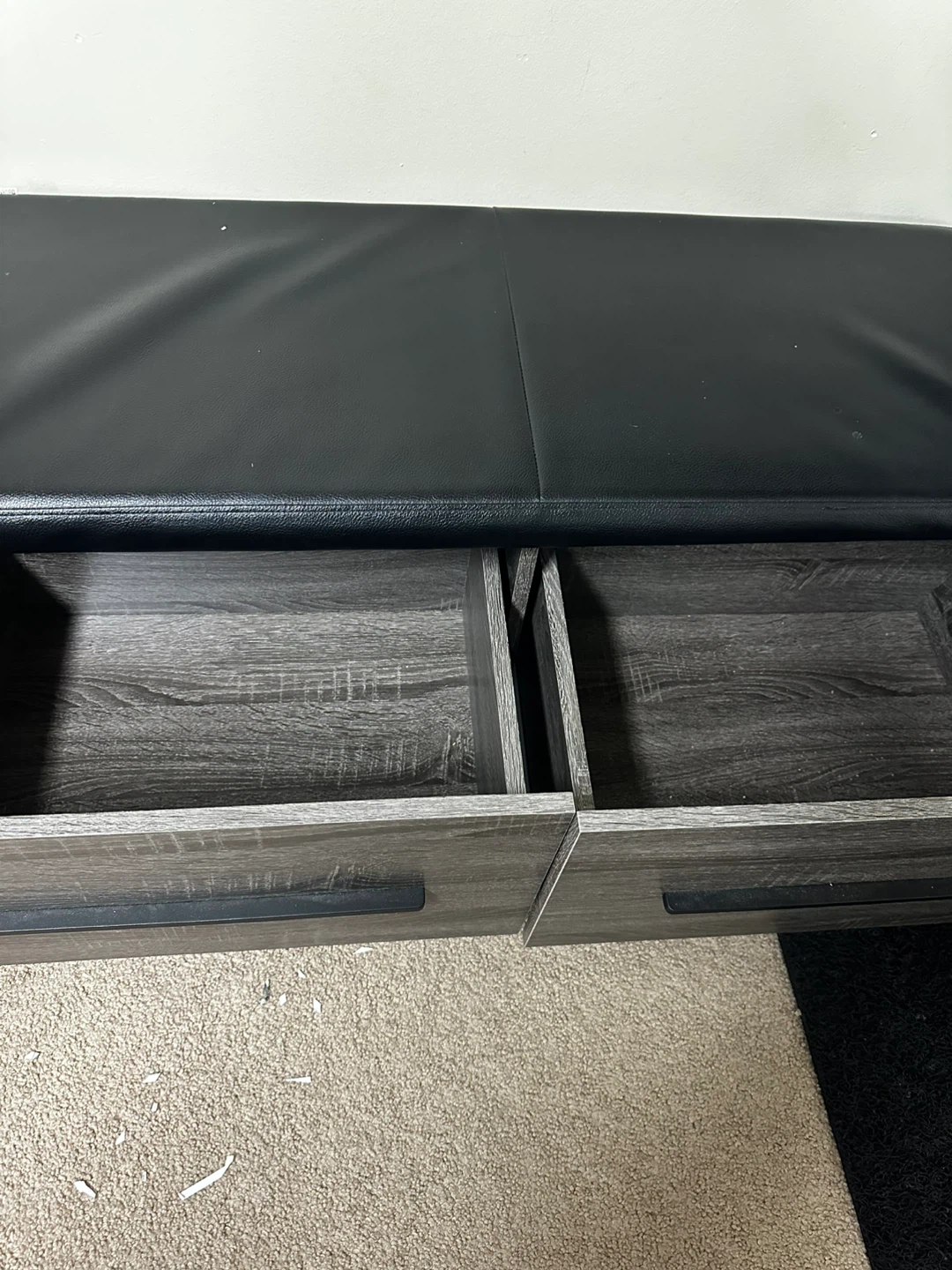 Bouclair Storage Bench - Grey Woodgrain & Black - photo 4
