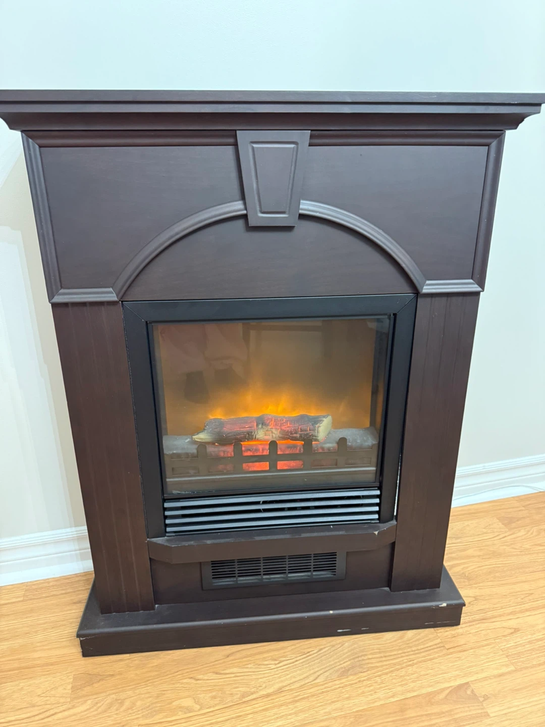 Electric Fireplace - Brown - photo 2