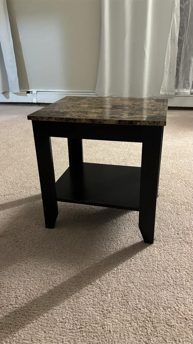 2 End Table with Faux Marble Top image indicator(4)