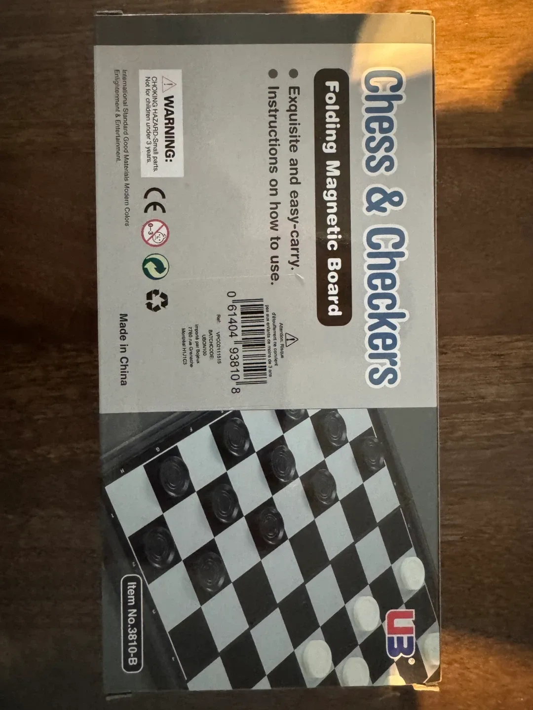 Chess & Checkers Folding Magnetic Board Game thumbnail