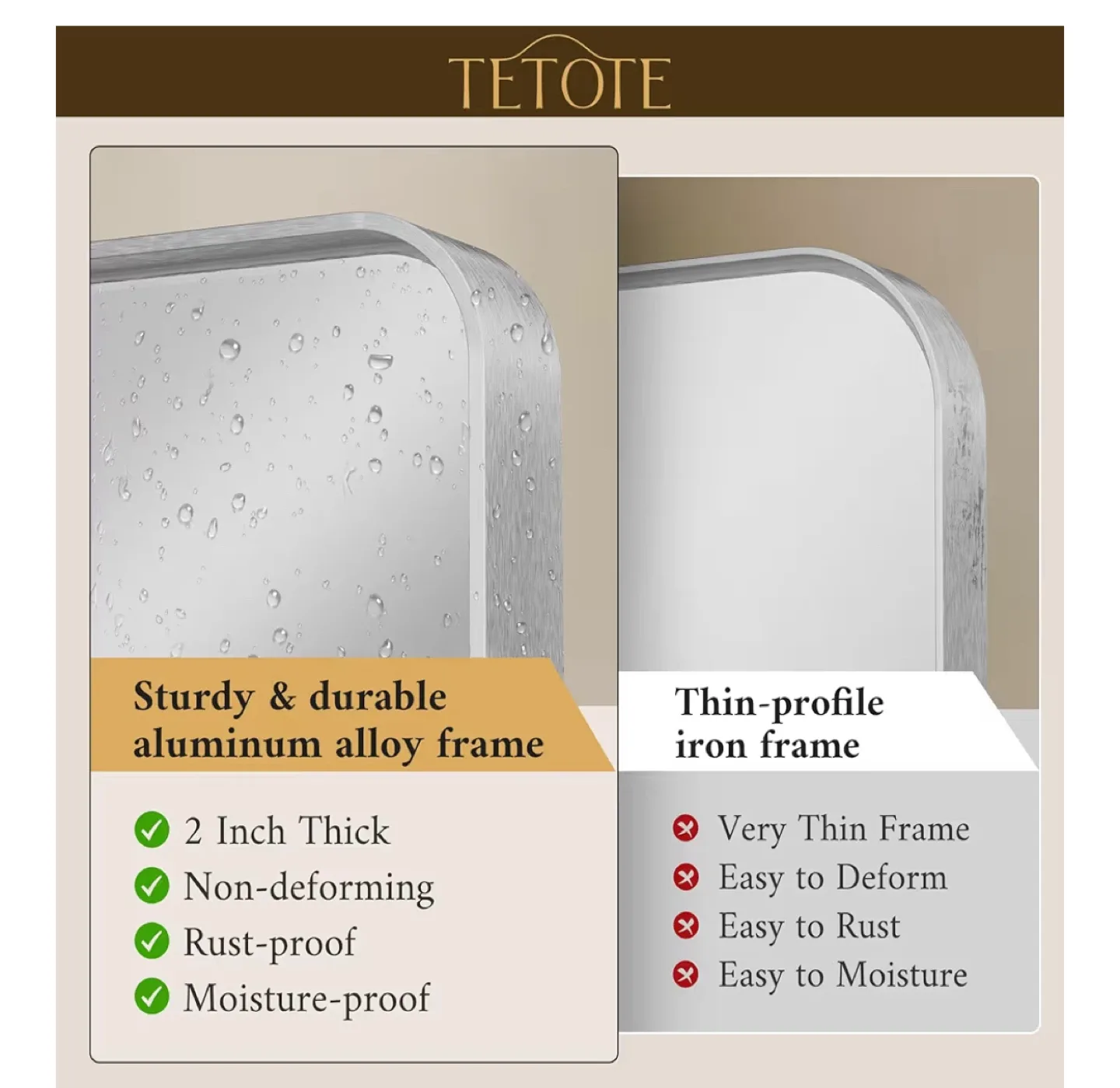 TETOTE 40" x 30" Bathroom Vanity Mirror image indicator(4)