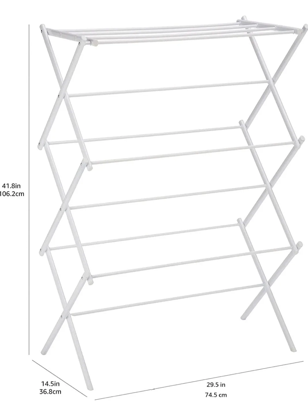 Foldable Laundry Drying Rack - White thumbnail