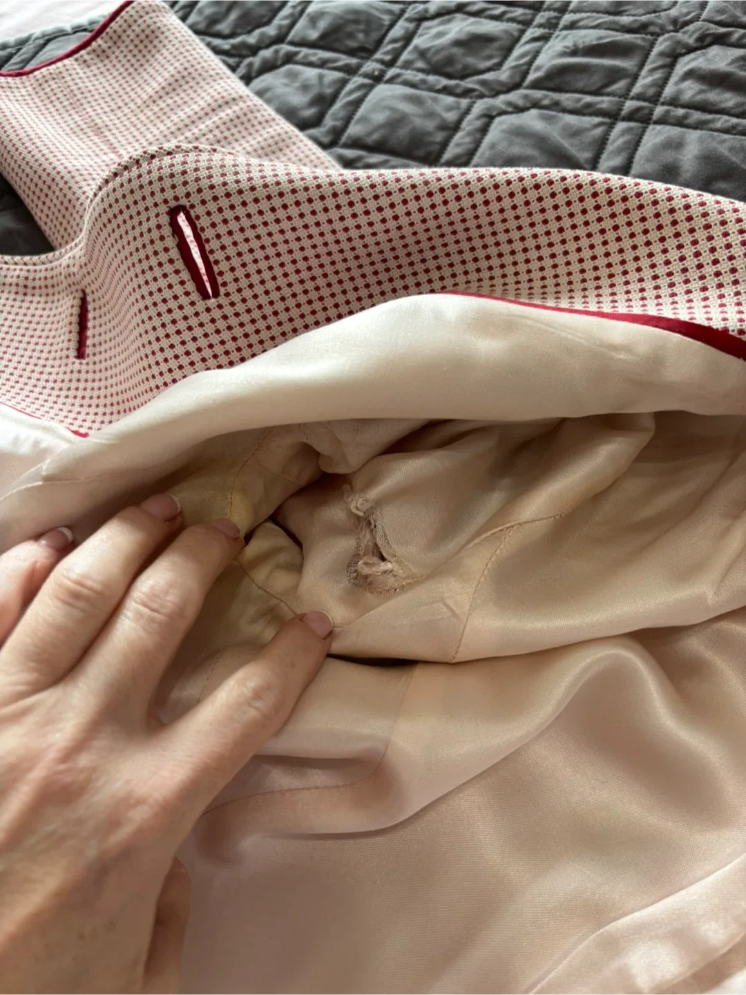 Pink Tartan Pink & Small Red Polka Dot Coat image indicator(7)