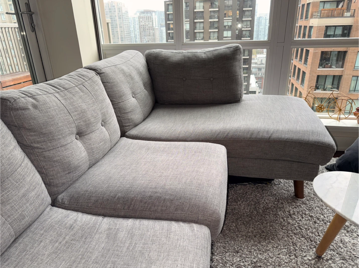 Grey Structube Sectional Sofa - L Shaped - photo 2