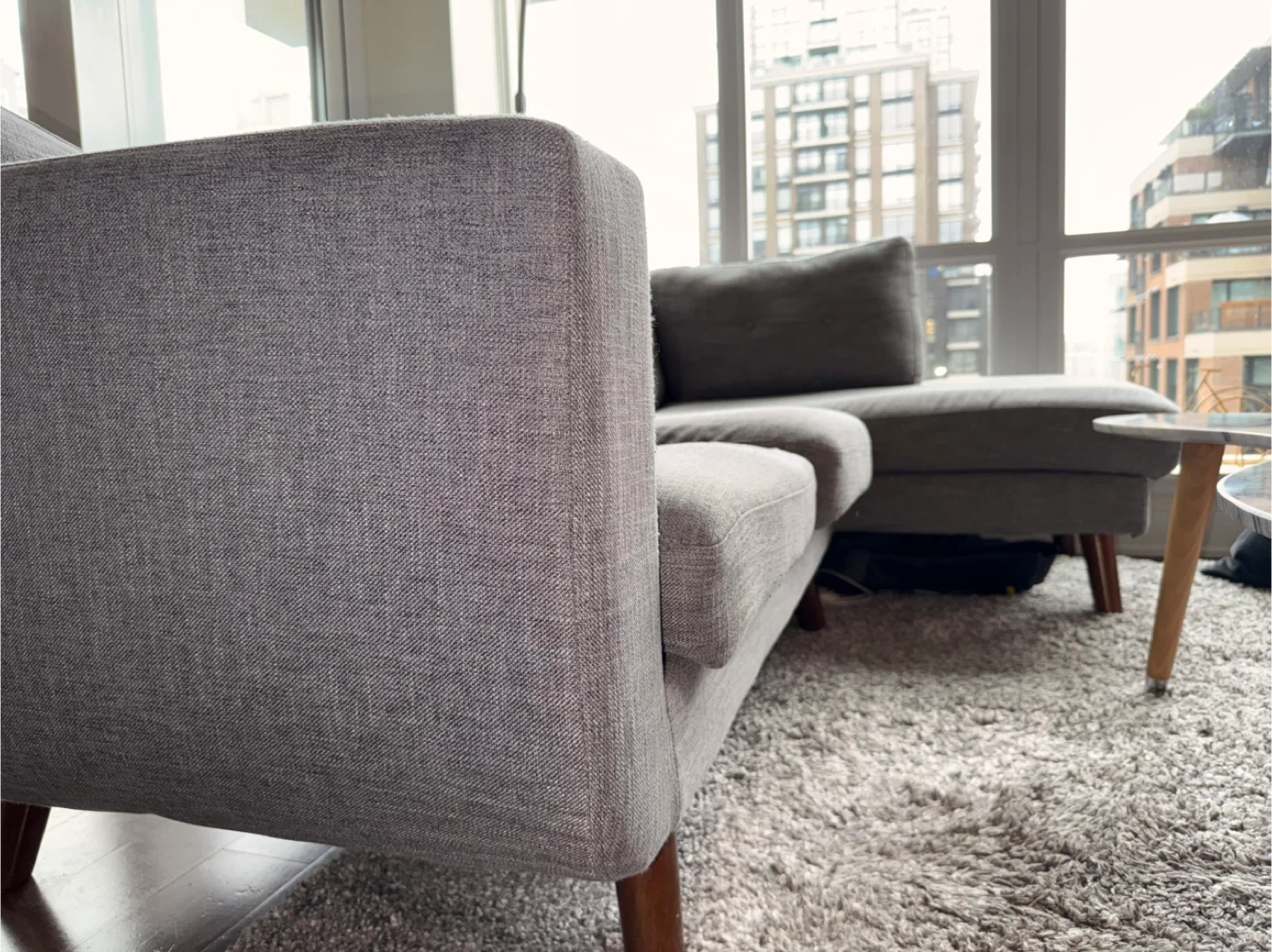 Grey Structube Sectional Sofa - L Shaped - photo 3