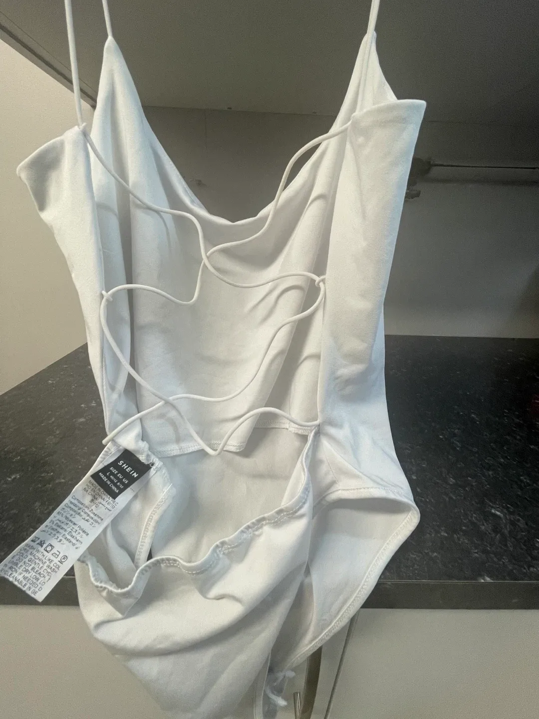 SHEIN White Bodysuit - Size L image indicator(2)