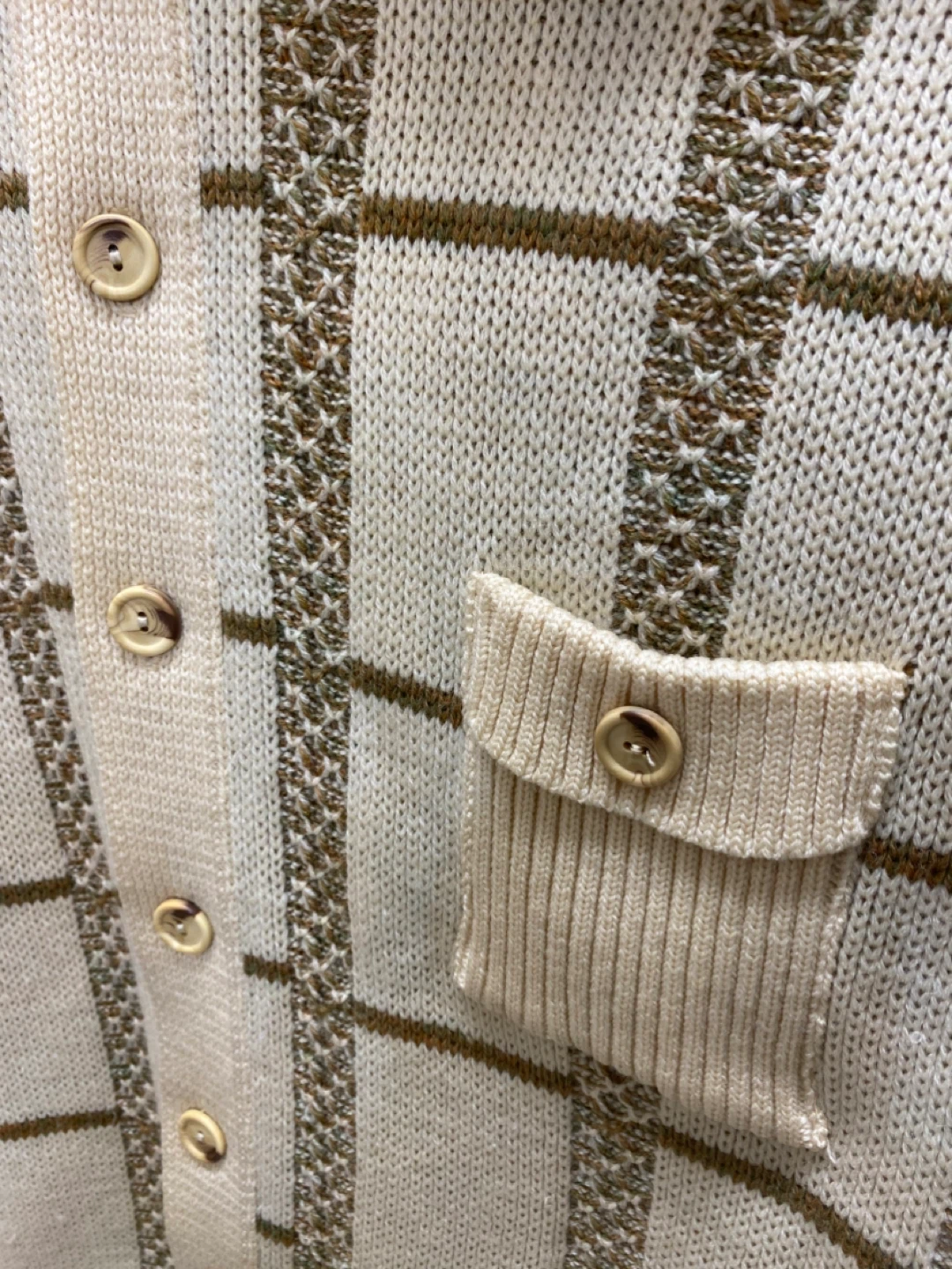 Vintage Tundra Pure Virgin Wool Button-Up Cardigan - M - photo 2