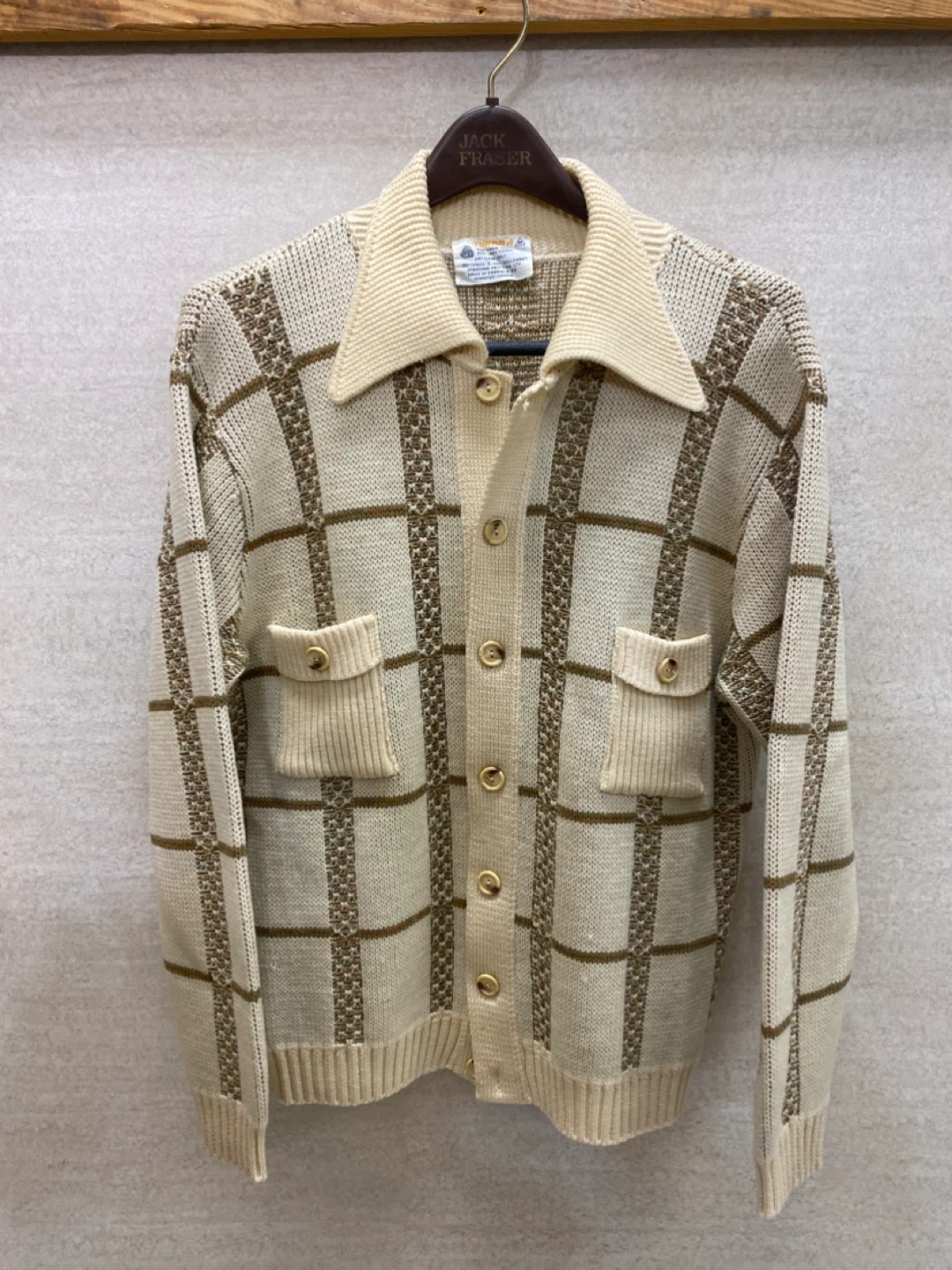 Vintage Tundra Pure Virgin Wool Button-Up Cardigan - M - photo 4