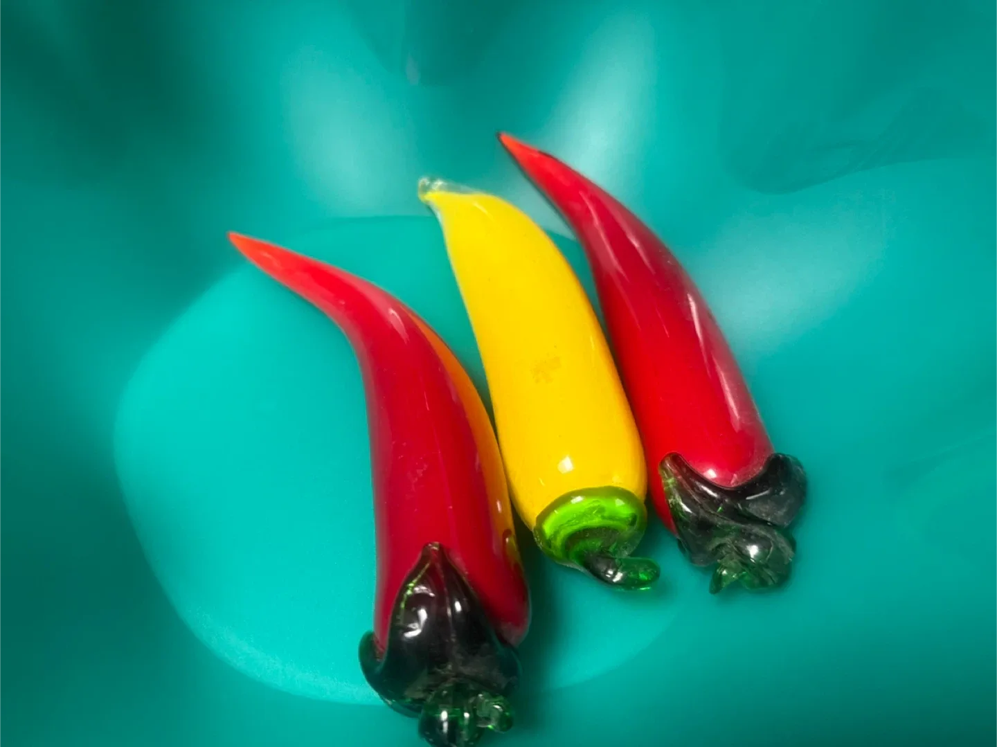 Blown Glass Chili Pepper Decorations (Set of 3) image indicator(2)