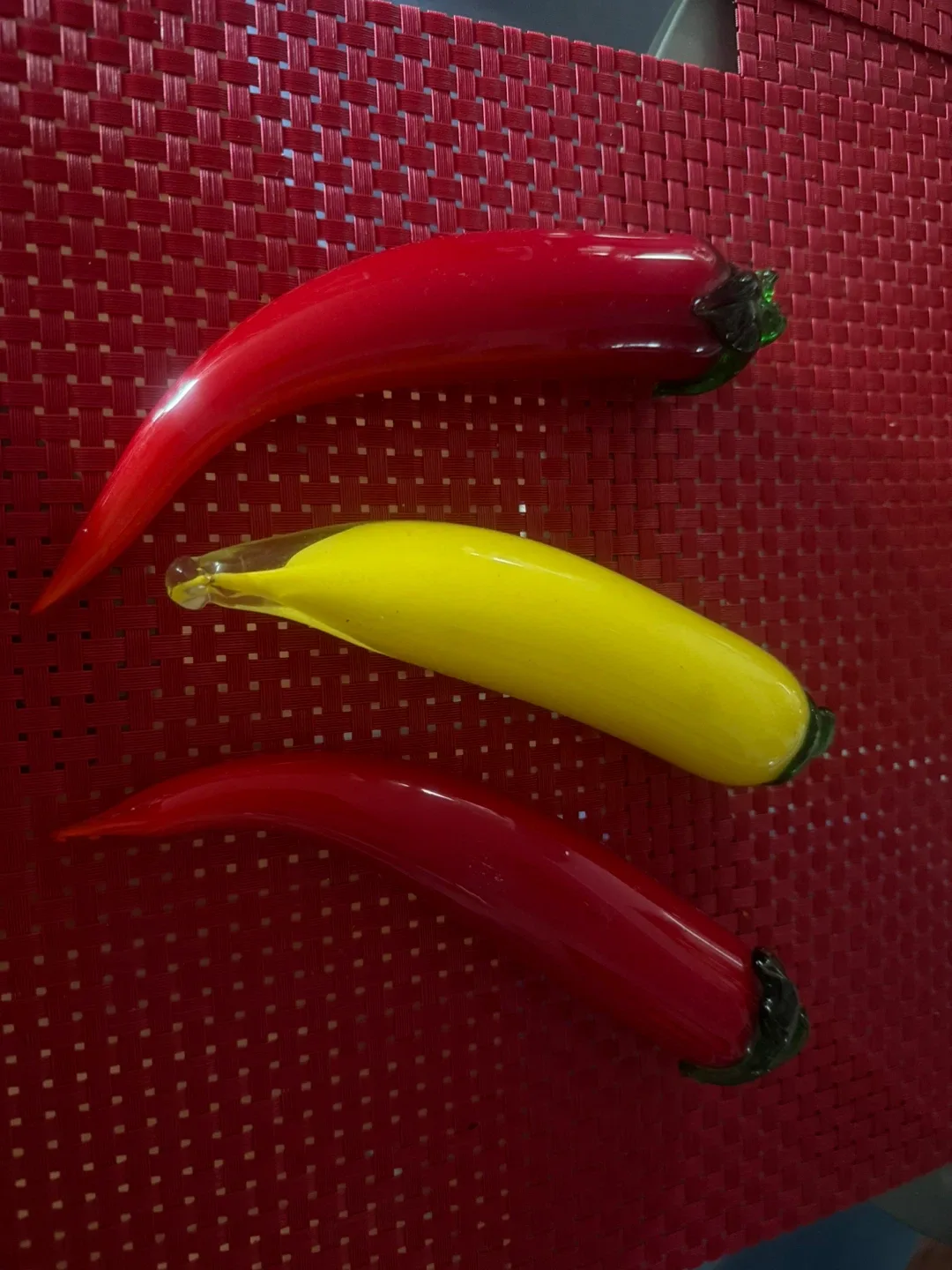 Blown Glass Chili Pepper Decorations (Set of 3) image indicator(3)