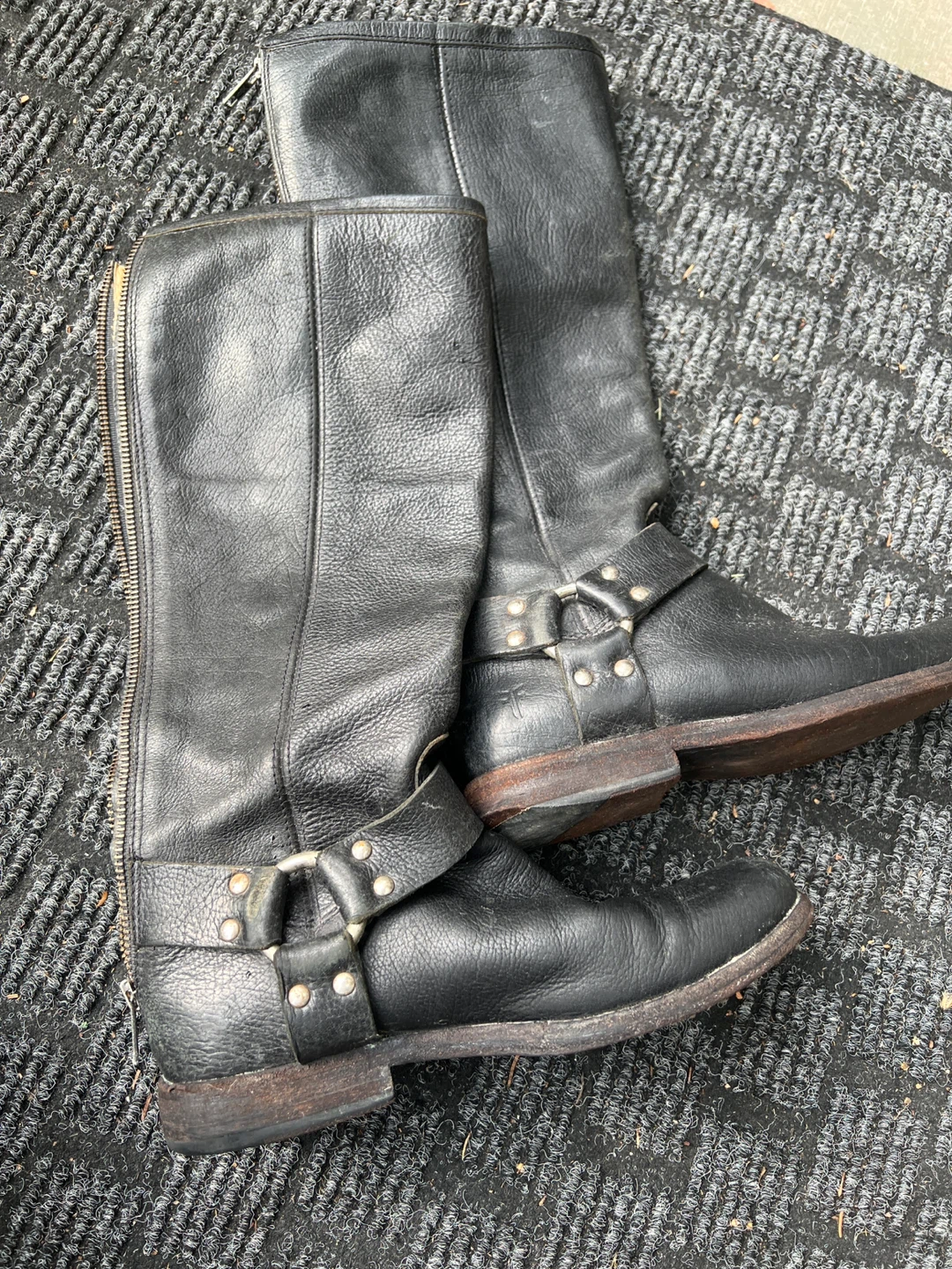 Frye Black Leather Riding Boots - Size 6