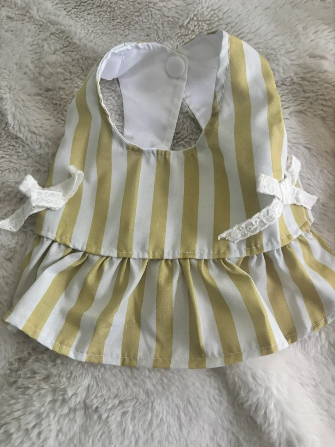 Dog Dress - Yellow Stripe & Pineapple Print image indicator(3)
