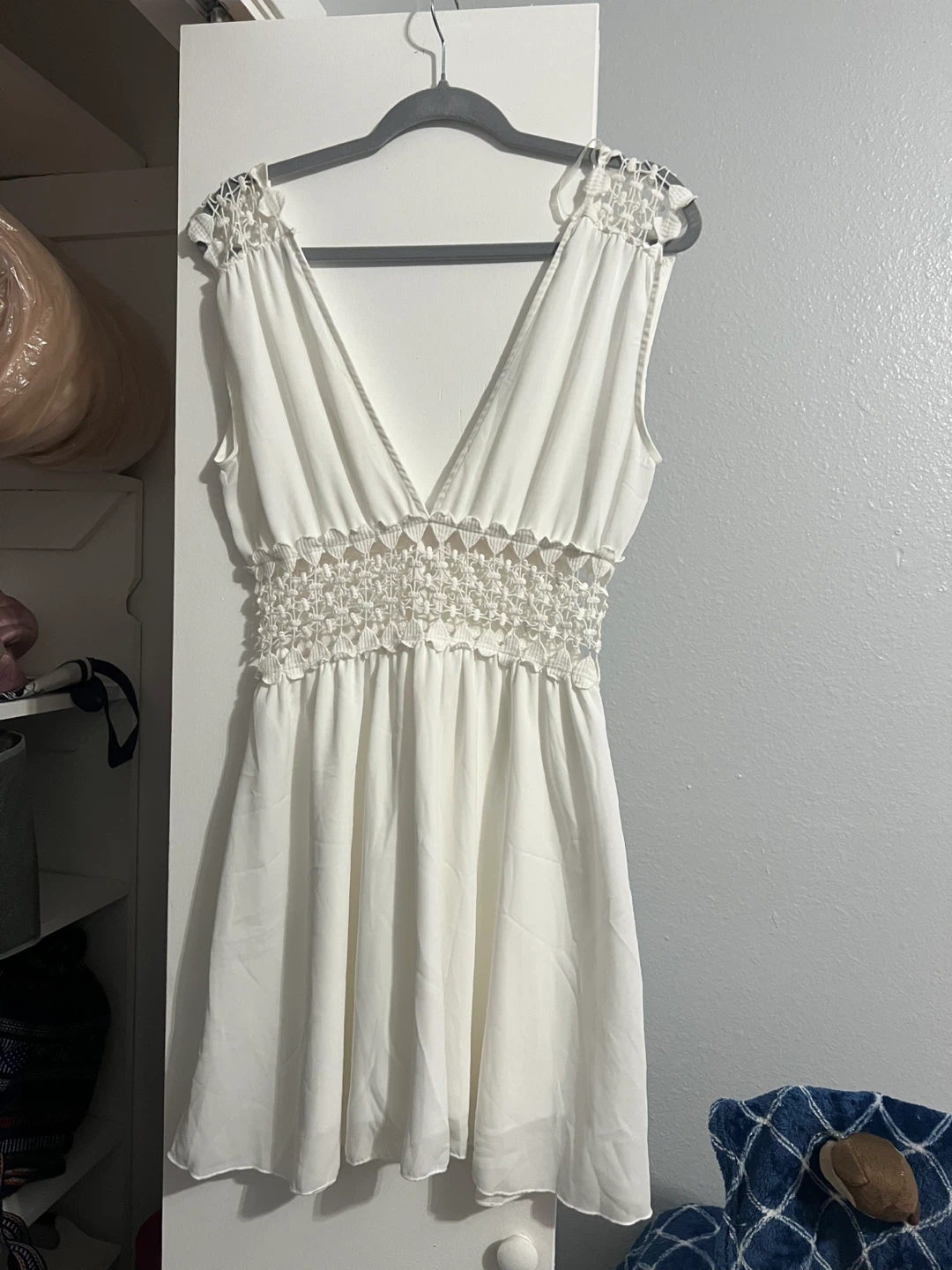 Women’s Charlotte Russe White Dress - Size S