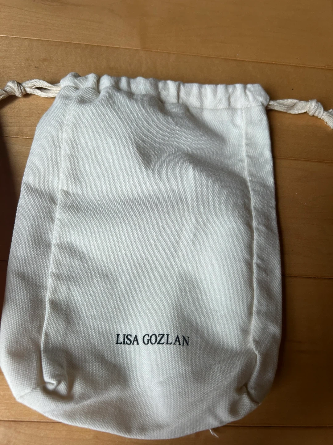 Lisa Gozlan White Tote Bag & Drawstring Pouch - photo 3