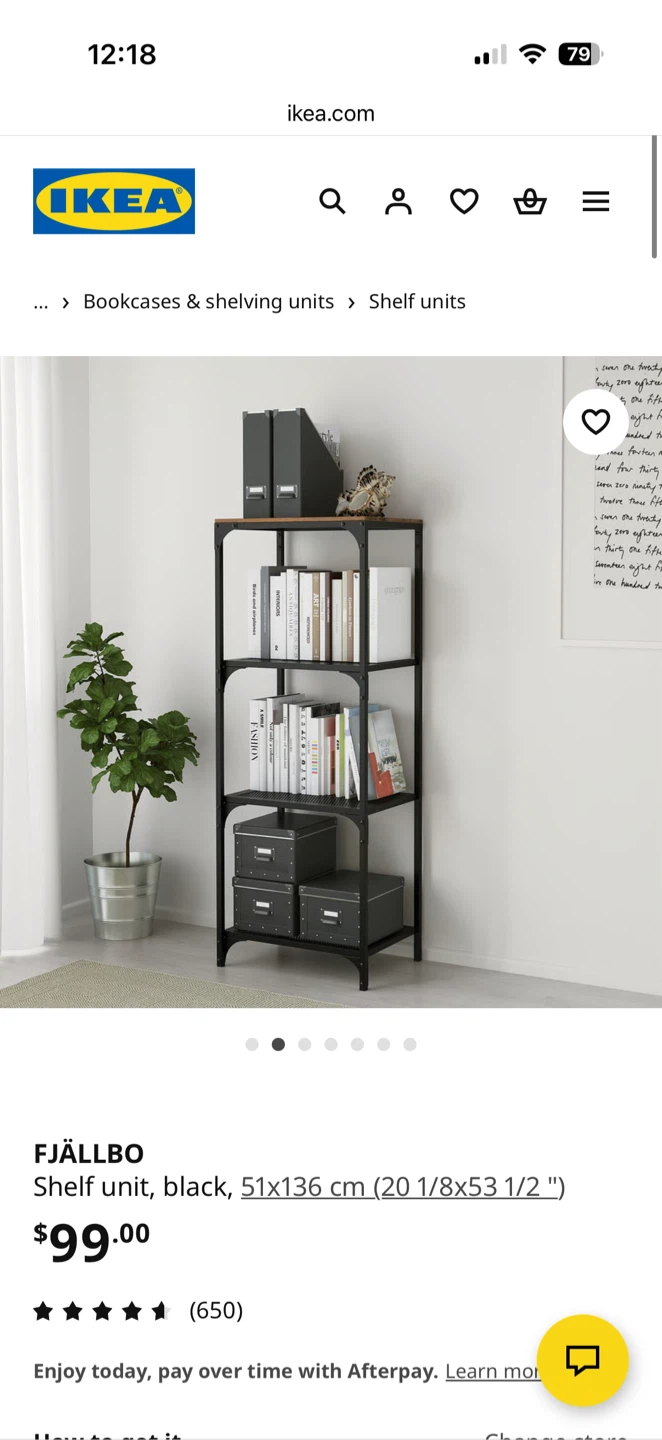 IKEA FJÄLLBO Black Shelf Unit - photo 4