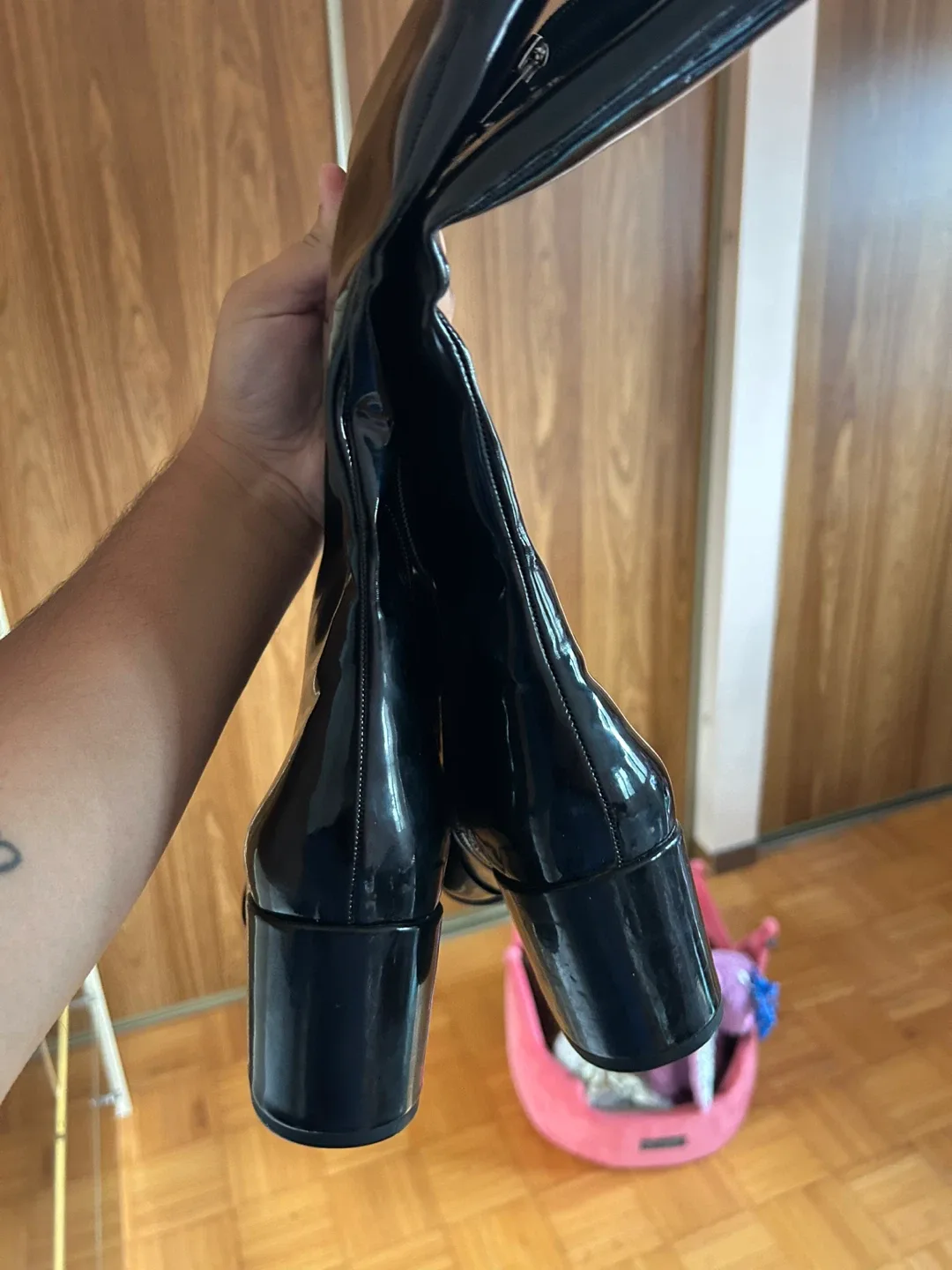 Black Patent Boots - Size 8 Women’s image indicator(4)