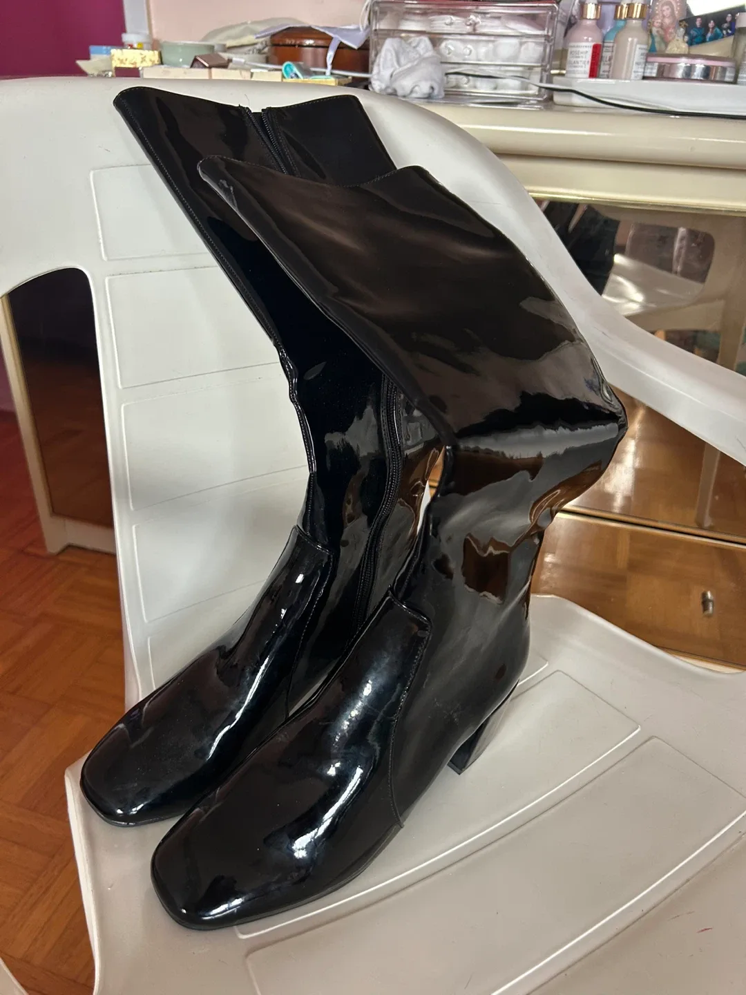 Black Patent Boots - Size 8 Women’s image indicator(2)