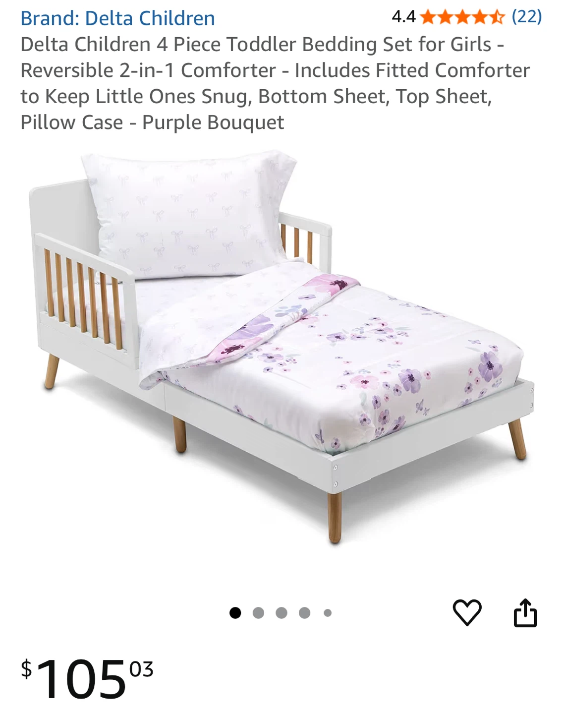 Toddler bed, mattress, and Toddler Bedding Set - photo 2