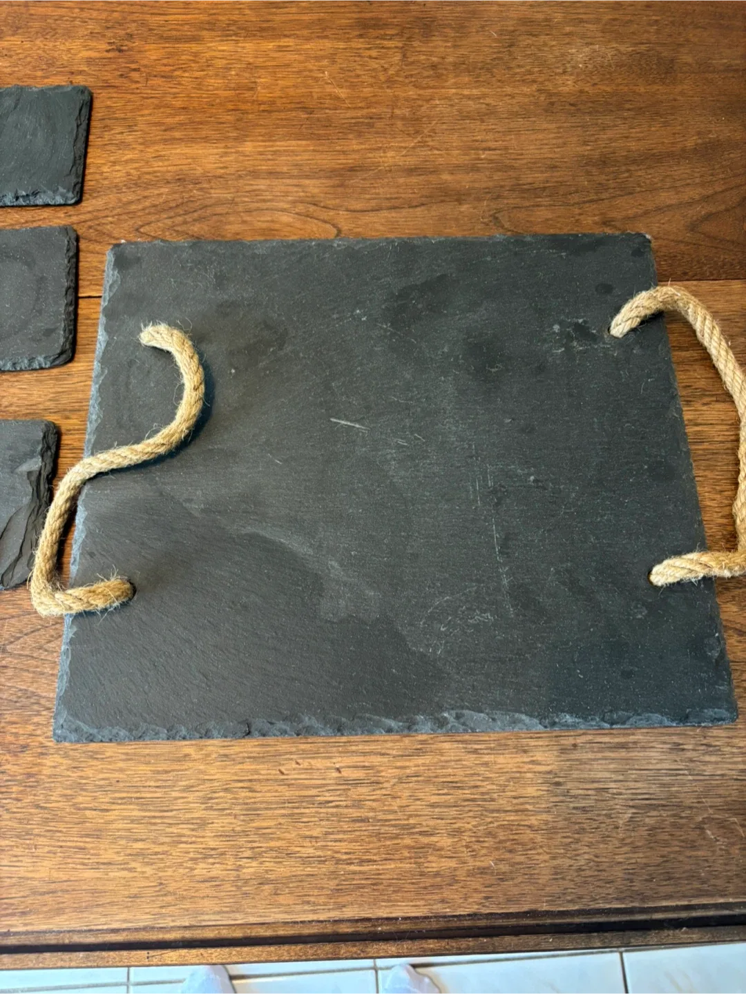 Slate Cheese Board with Coasters image indicator(8)