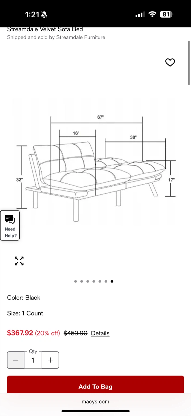 Black cozy futon - photo 4