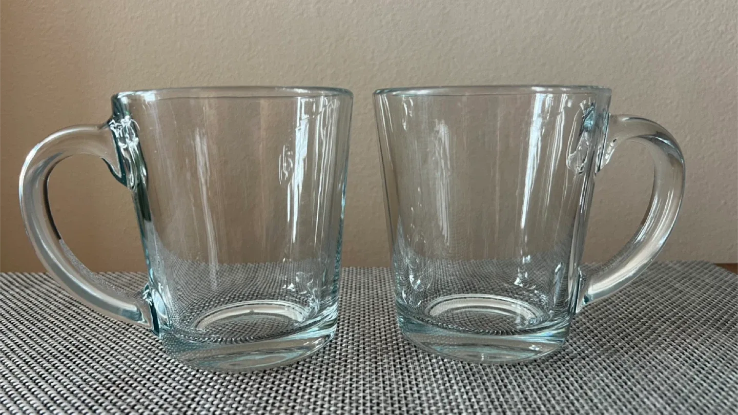 Pair of Glass Coffee/Tea Mugs image indicator(3)