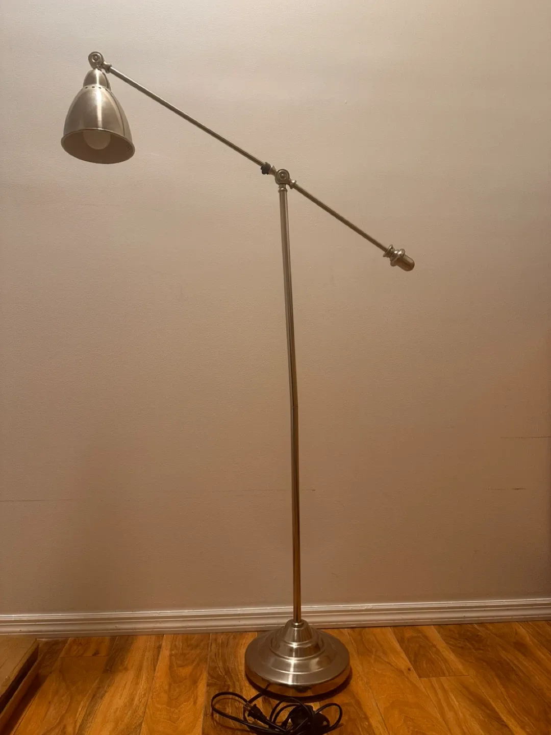 Adjustable Silver Floor Lamp thumbnail