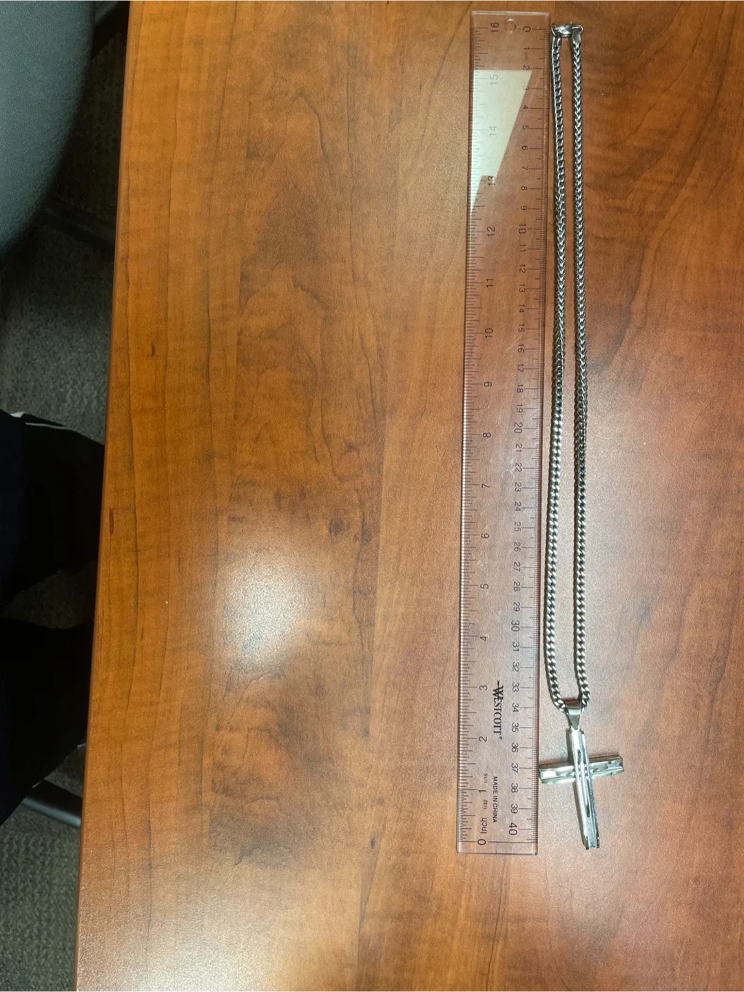 Silver Cross Pendant Necklace image indicator(5)