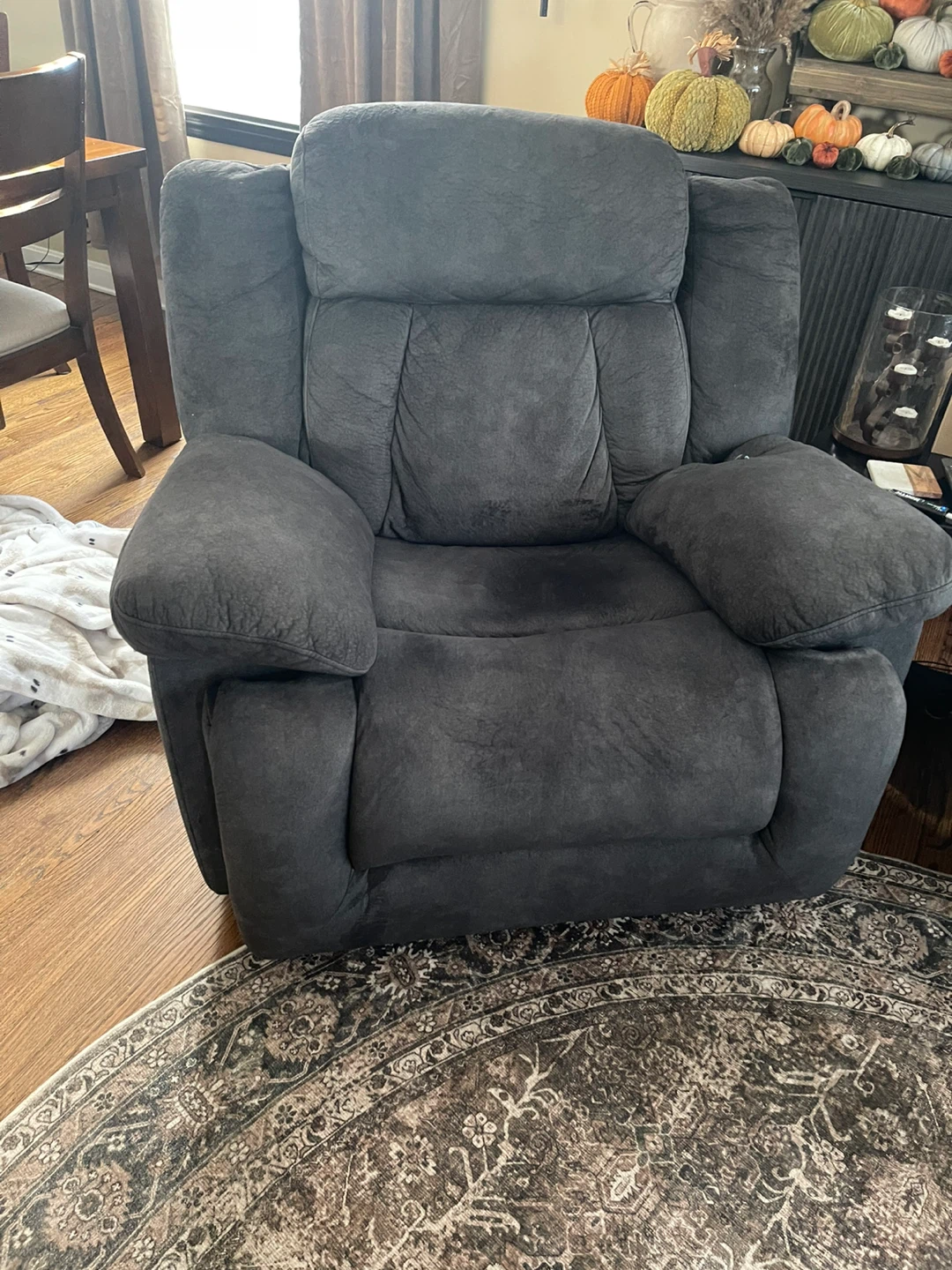 Gray Power Reclining Sectional Sofa and Power Recliner - photo 5