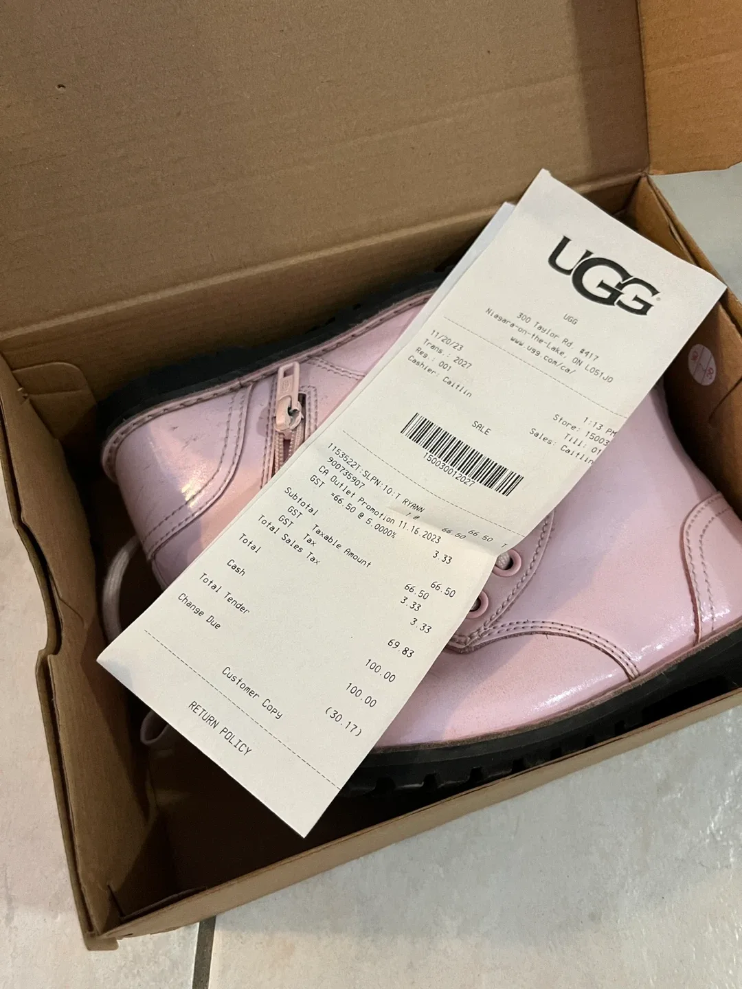 UGG Pink Boots, Size 10 image indicator(3)