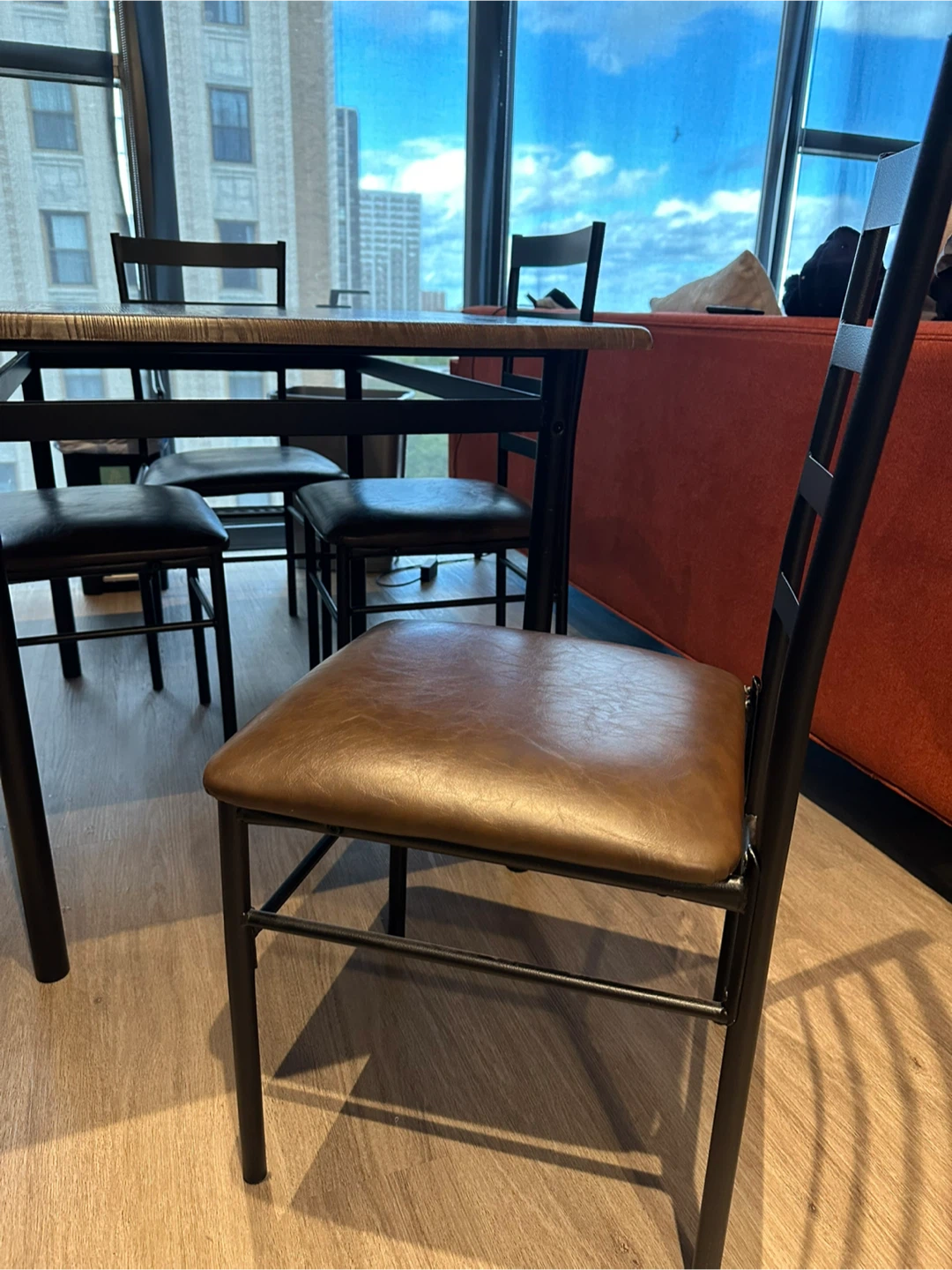 5-Piece Wood & Metal Dining Set - photo 3