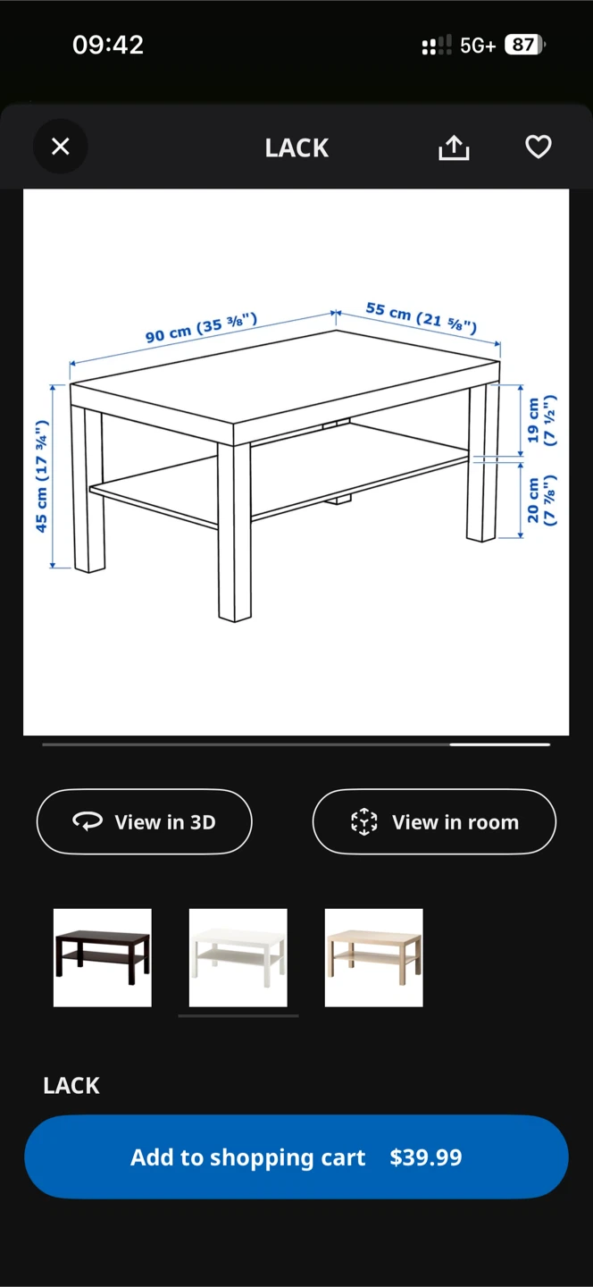IKEA Lack White Coffee Table - photo 3