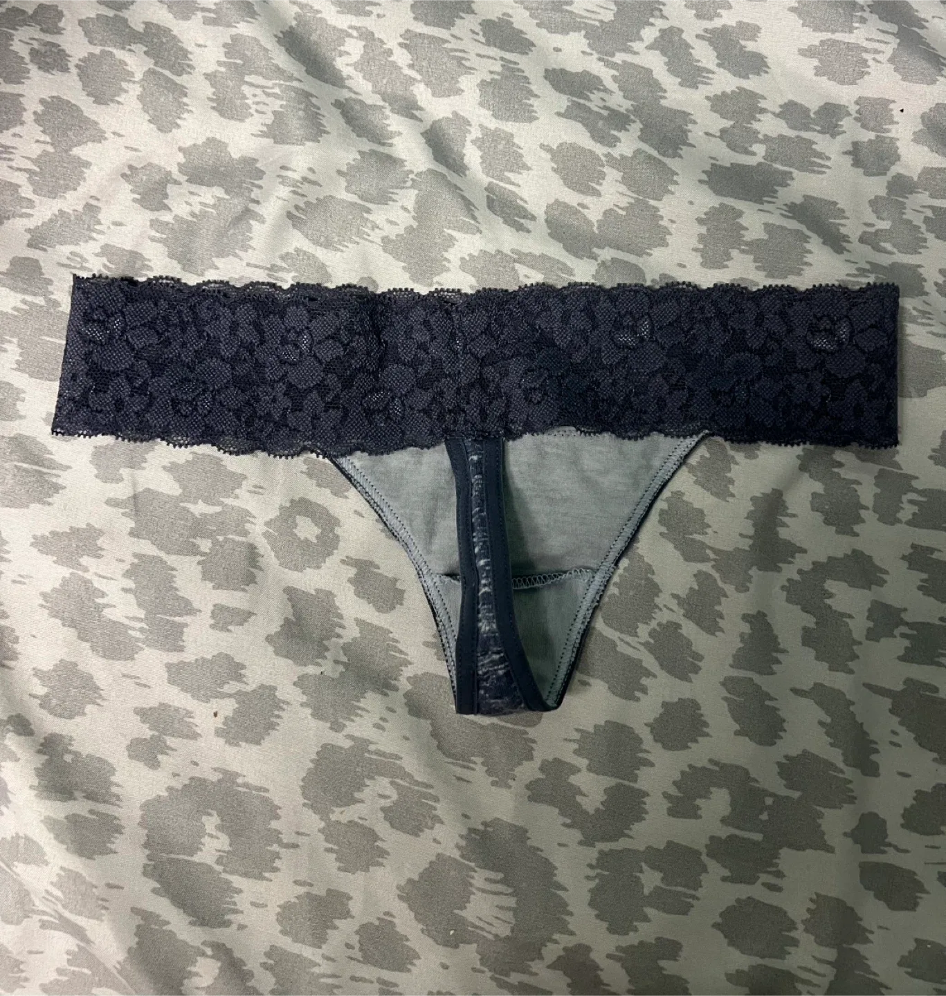 Blue lace & cotton thong image indicator(2)