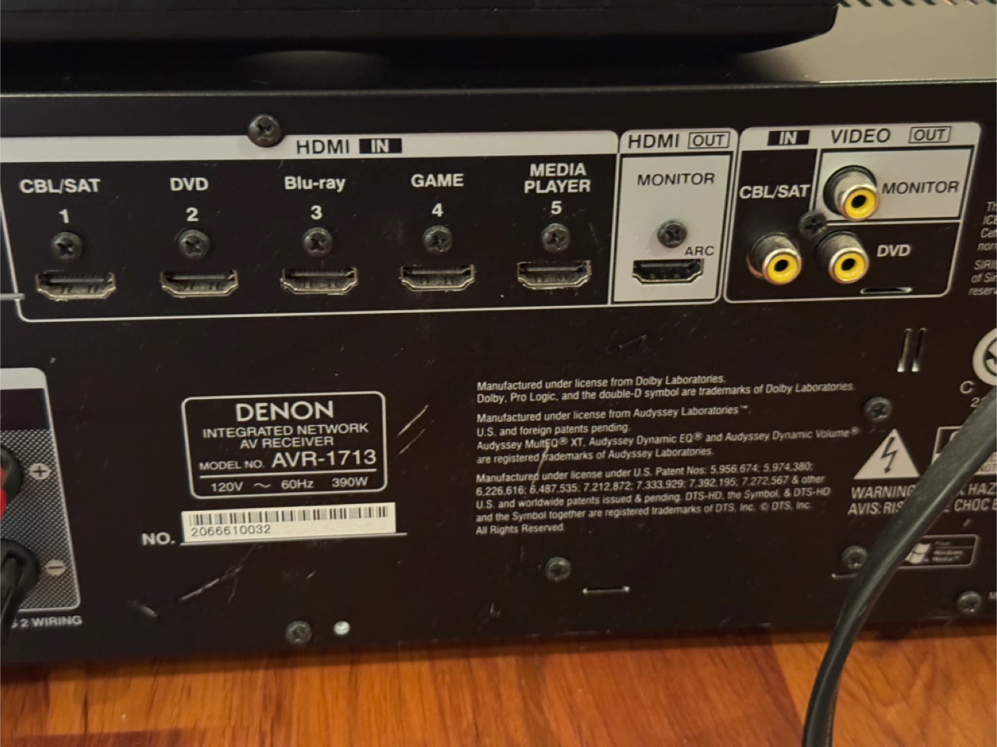Denon AVR-1713 AV Receiver - photo 2
