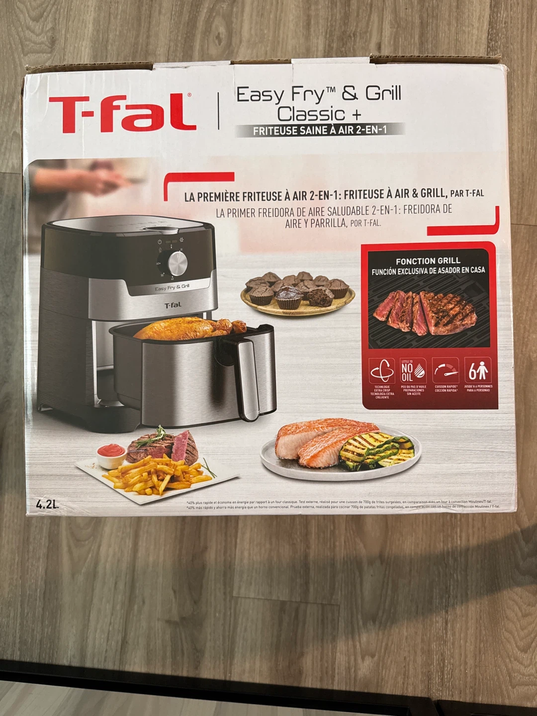 T-fal Easy Fry & Grill Classic+ 2-in-1 Air Fryer