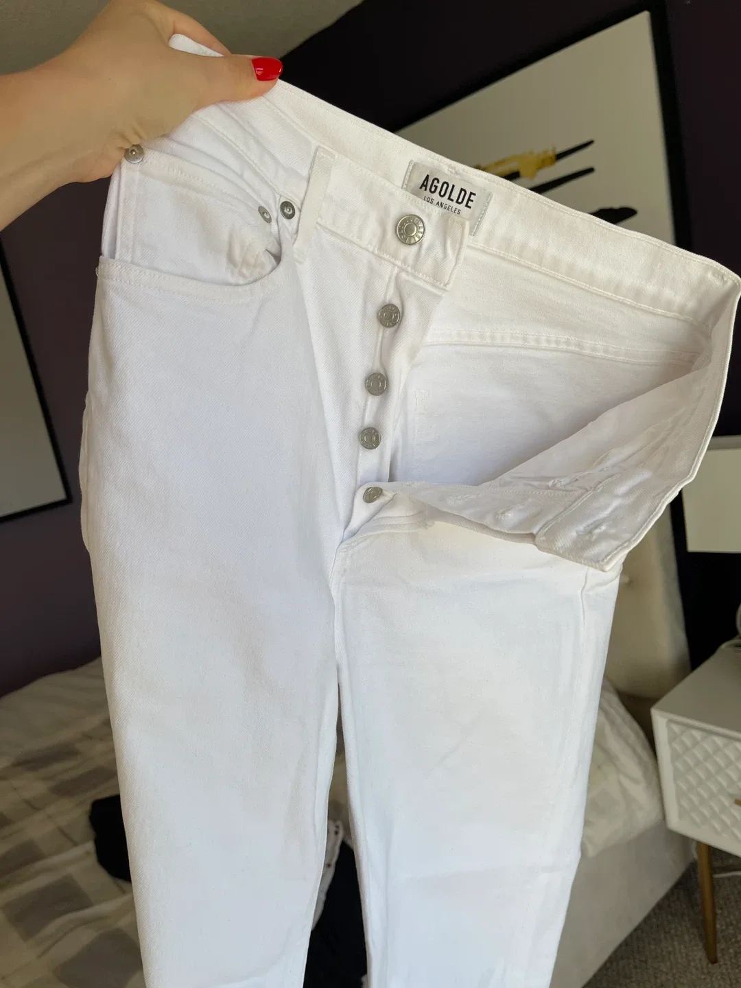 AGOLDE White Jeans image indicator(3)