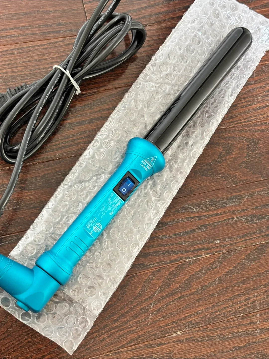 LIKE NEW NuMe 25mm Classic Curling Wand - Turquoise image indicator(6)