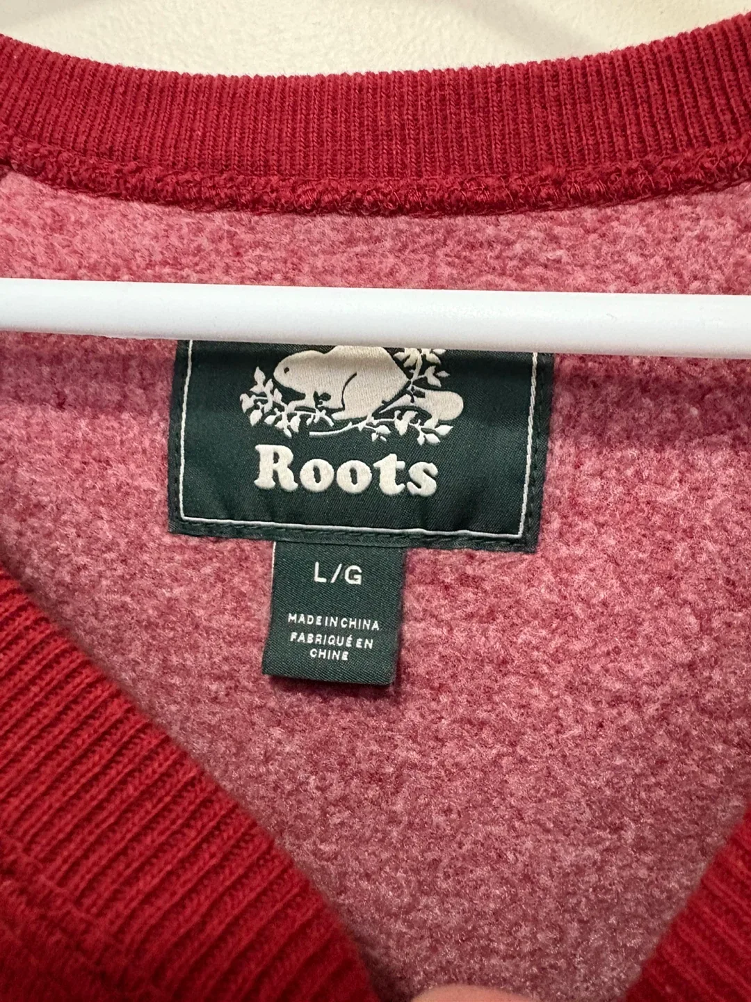 Women’s Roots Maroon  Crewneck Sweatshirt - Size Large image indicator(3)
