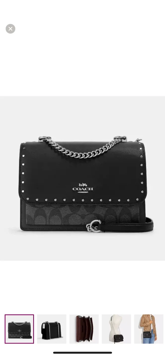 Klare Crossbody Bag In Signature Canvas With Rivets image indicator(6)